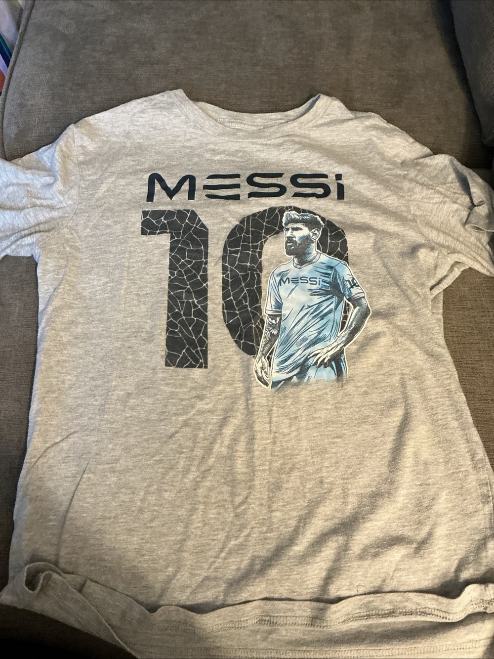 Messi Short Sleeve Graphic Tee - Light Gray